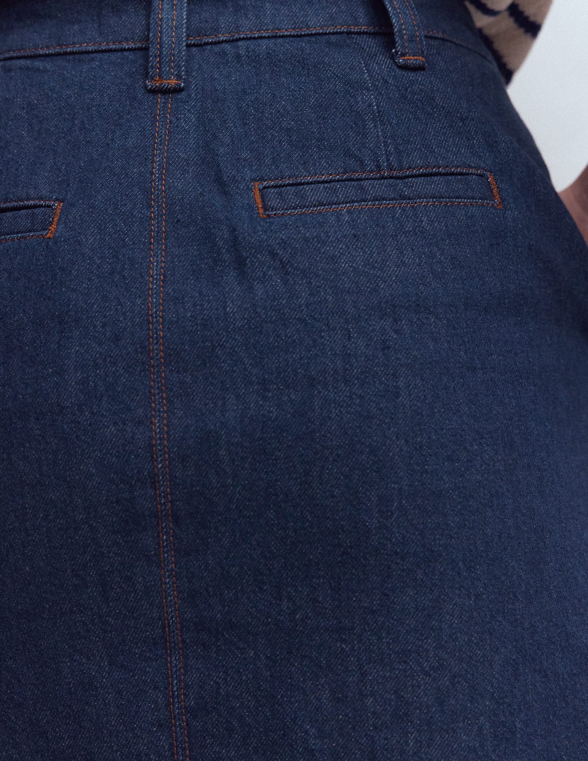 Gerader Jeansrock-Indigo - Image 5