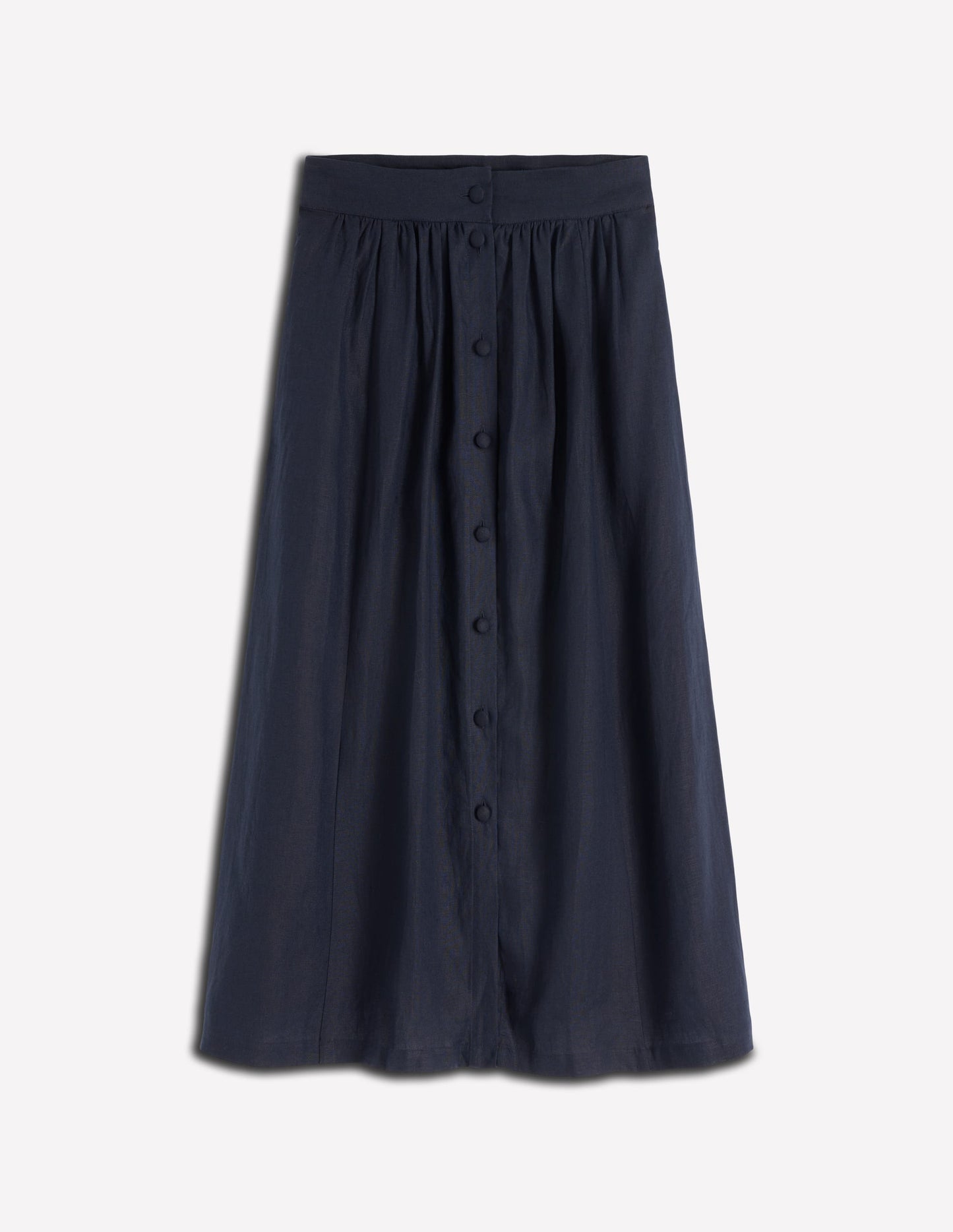 Emma Linen Skirt-Navy