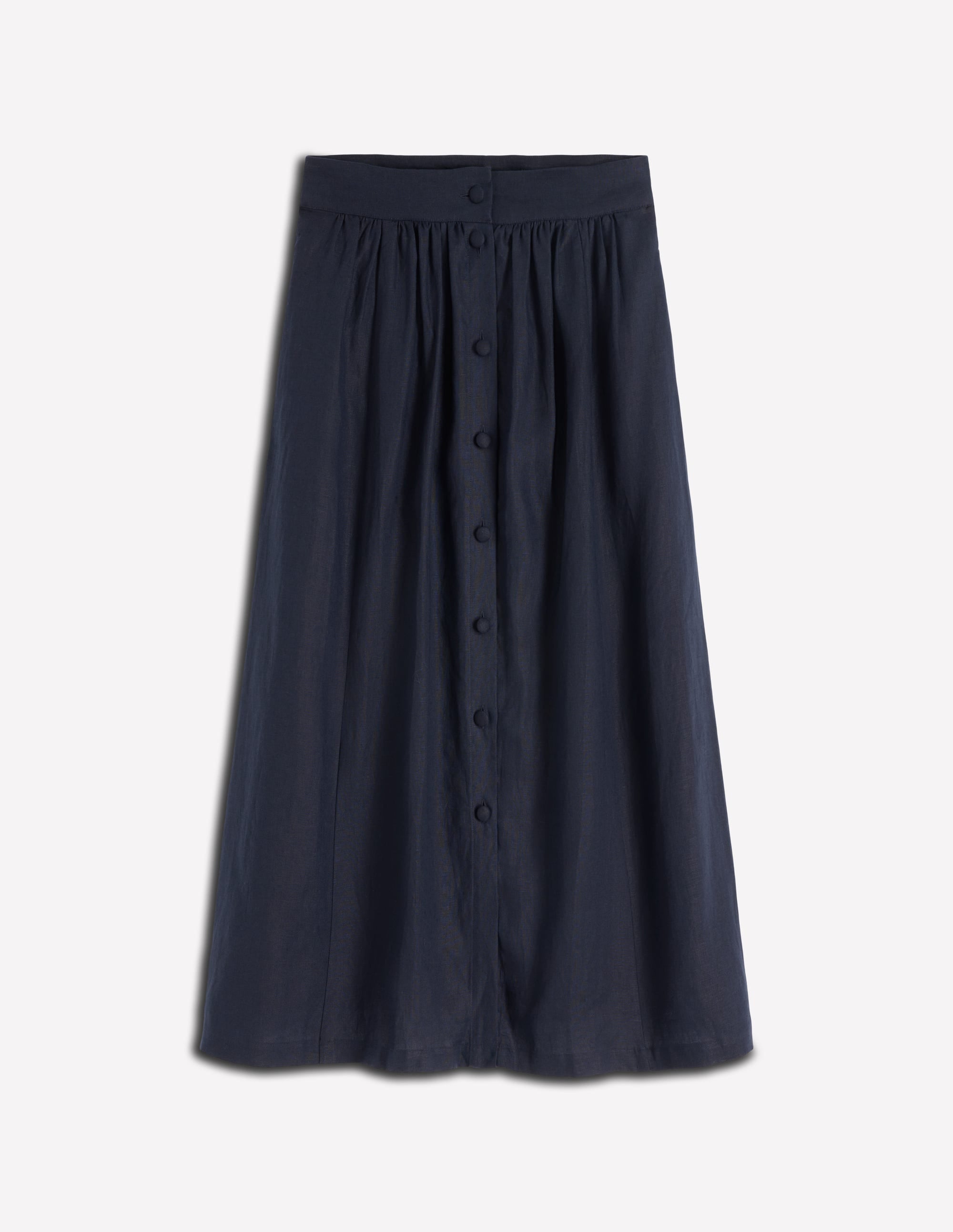 Emma Linen Maxi Skirt-Navy - Image 5