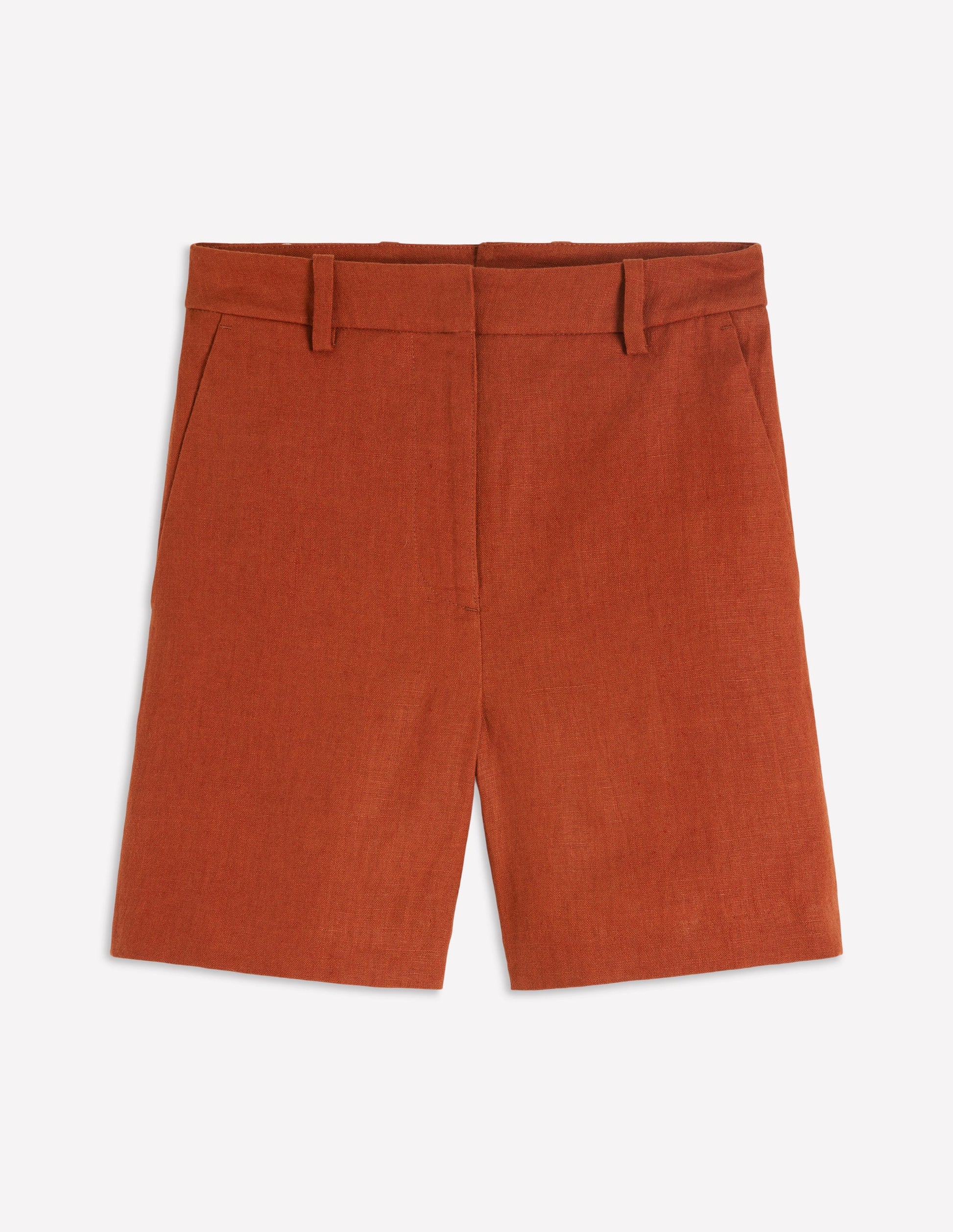 Belgravia Leinenshorts-Braun-Orange-5