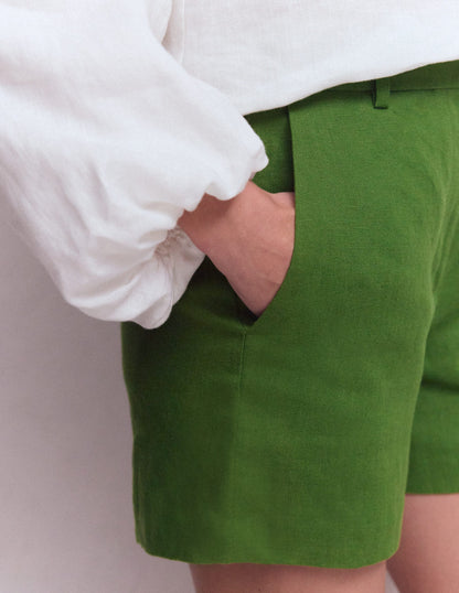 Belgravia Leinenshorts-Promenadengrün-2