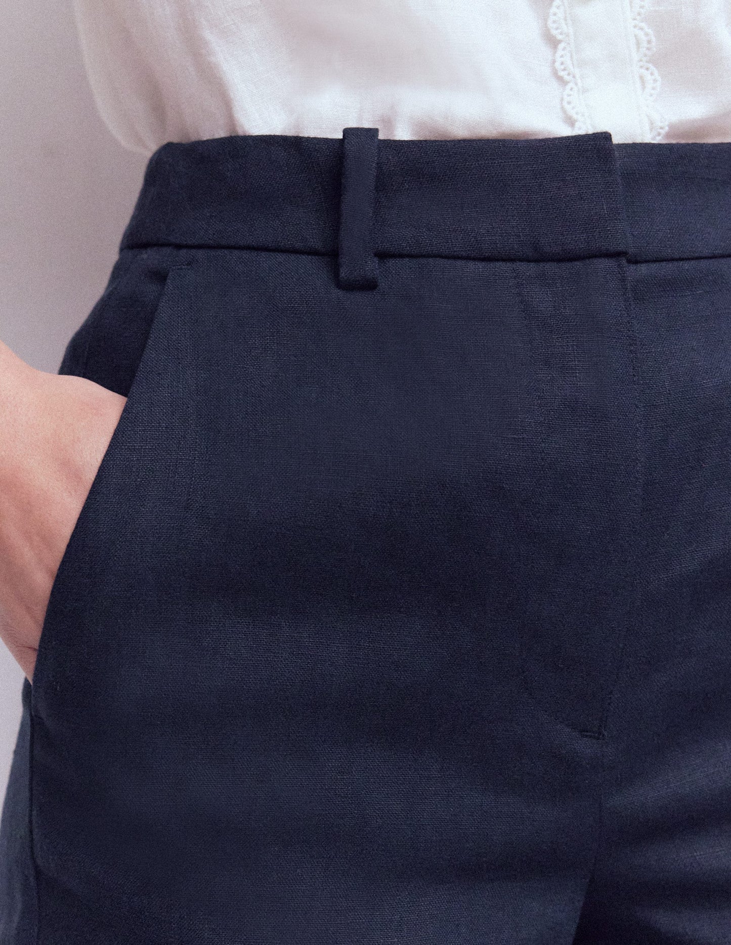 Belgravia Leinenshorts-Marineblau