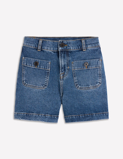 Primrose Denim Shorts-Mid Vintage-5