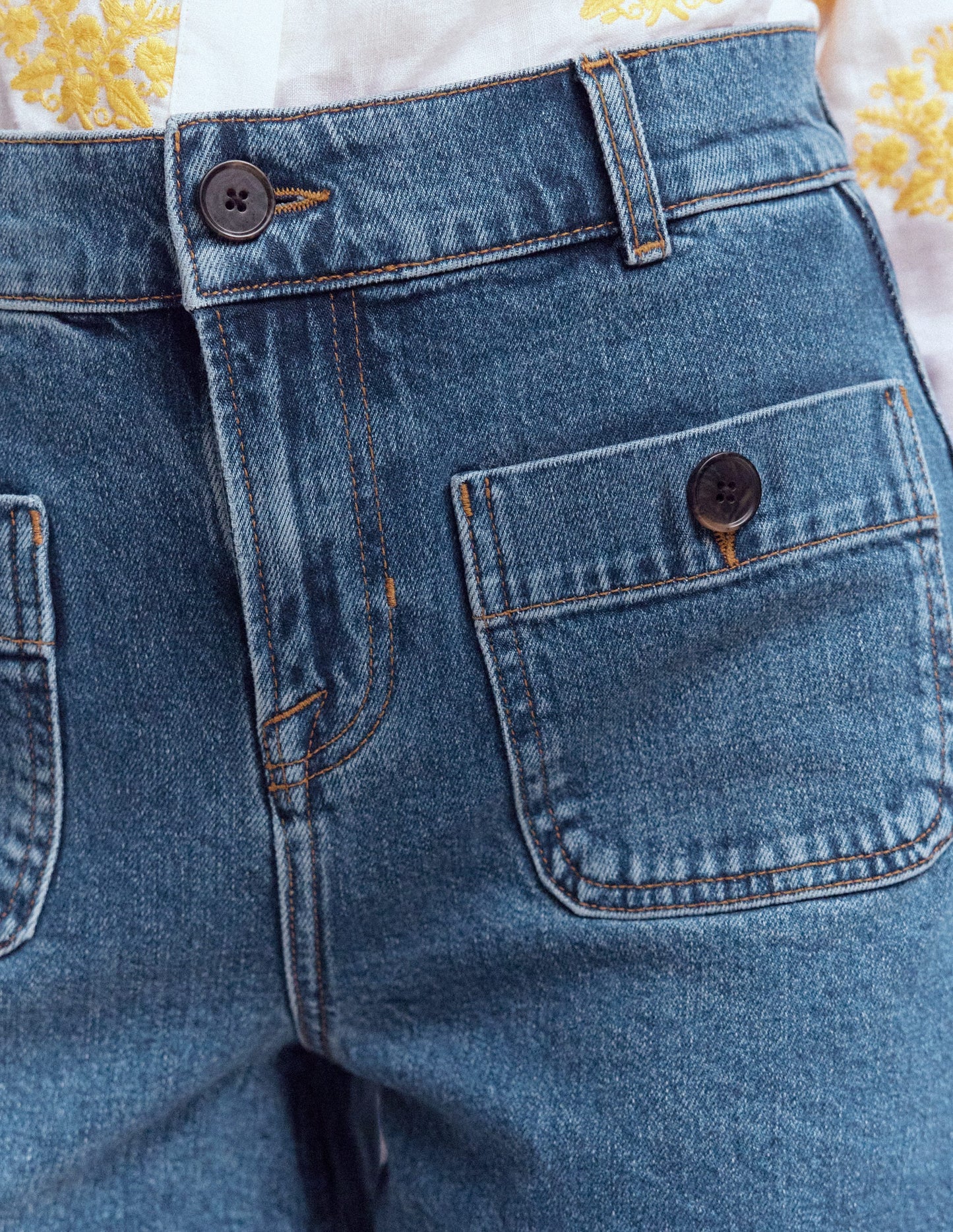 Primrose Denim Shorts-Mid Vintage