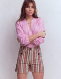 Primrose Jeansshorts-Rosa mit Streifen