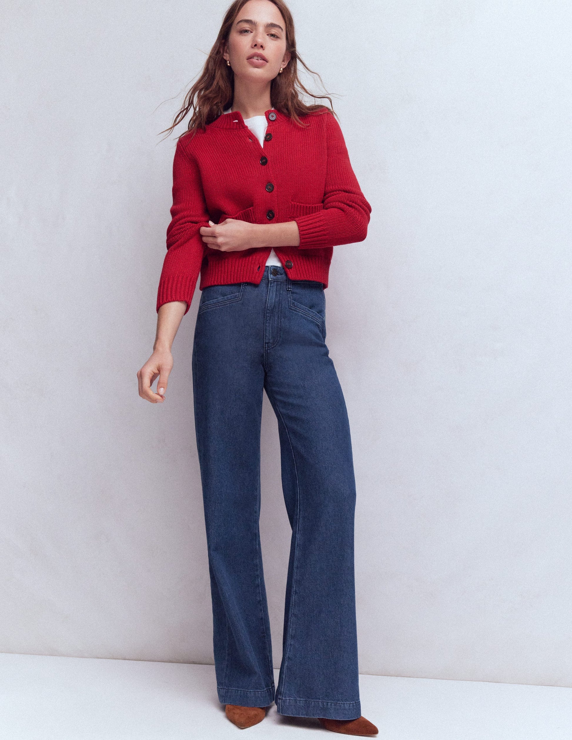 Jean large à poches passepoilées-Vintage moyen-1