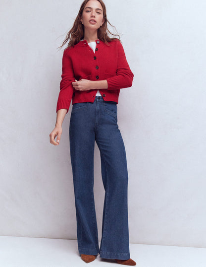 Jean large à poches passepoilées-Vintage moyen-1