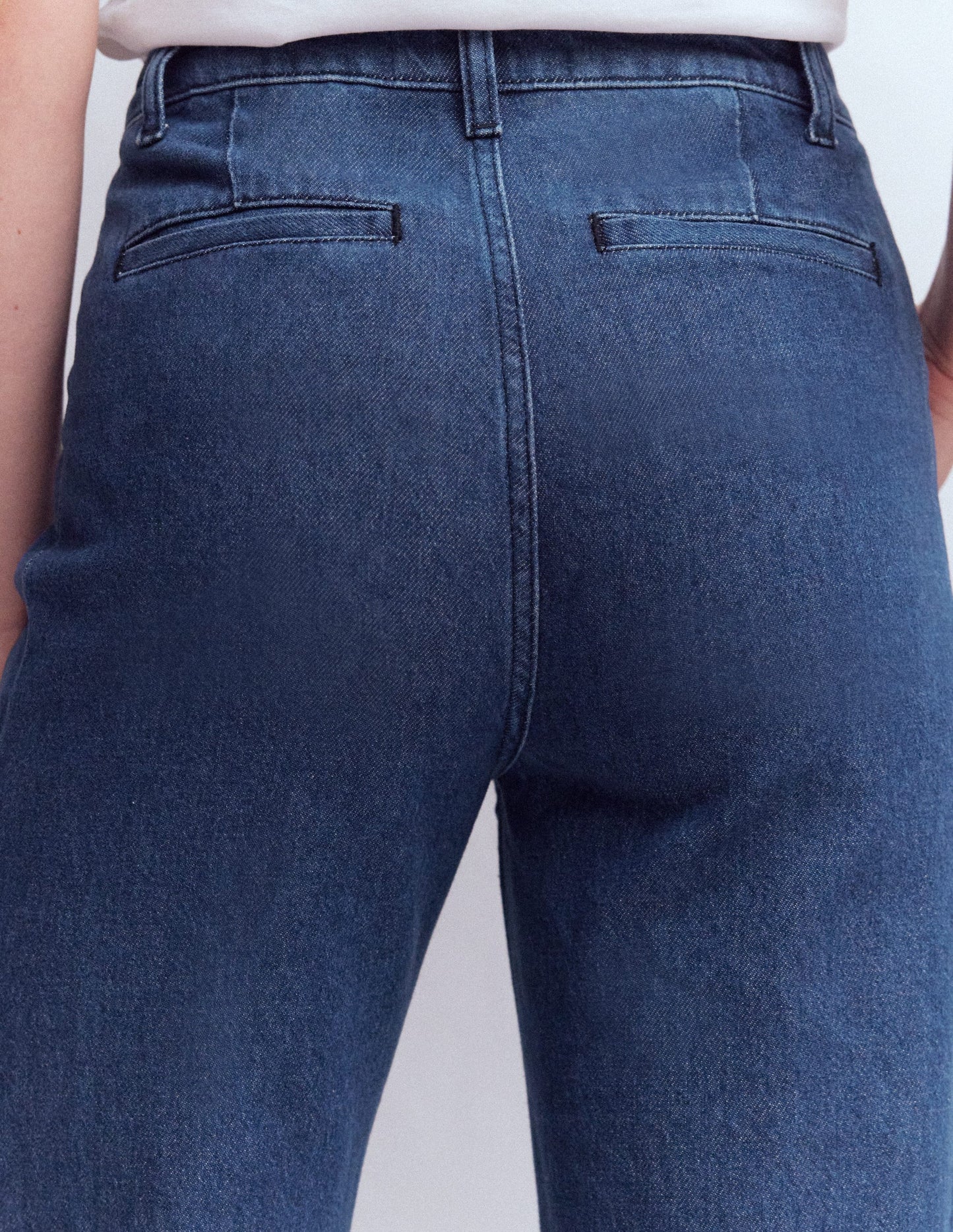 Jean large à poches passepoilées-Vintage moyen