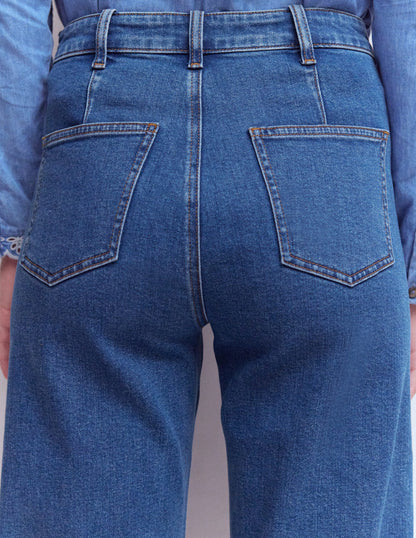 Jeans mit Biesen und geradem, weitem Bein-Medium Vintage-2