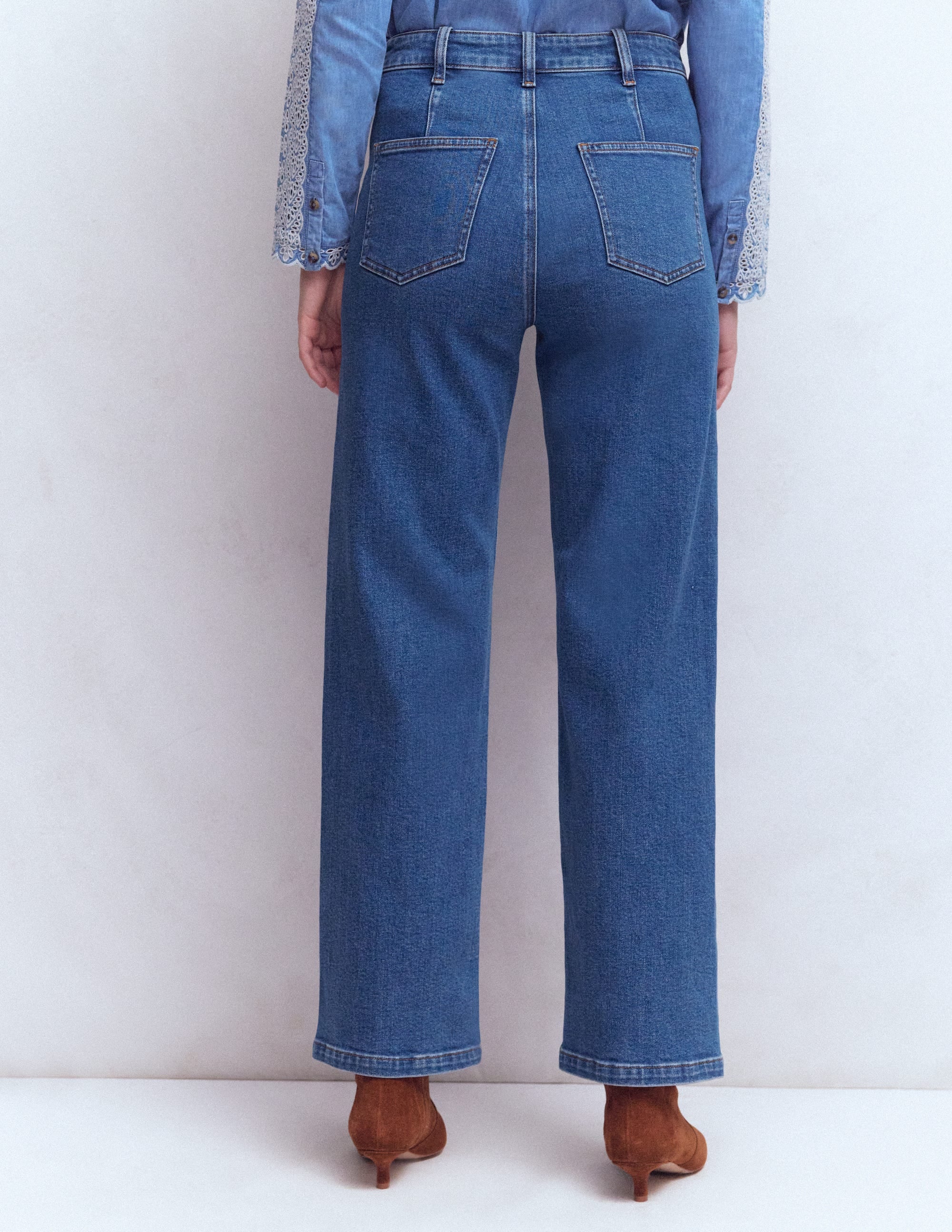 Jeans mit Biesen und geradem, weitem Bein-Medium Vintage - Image 3