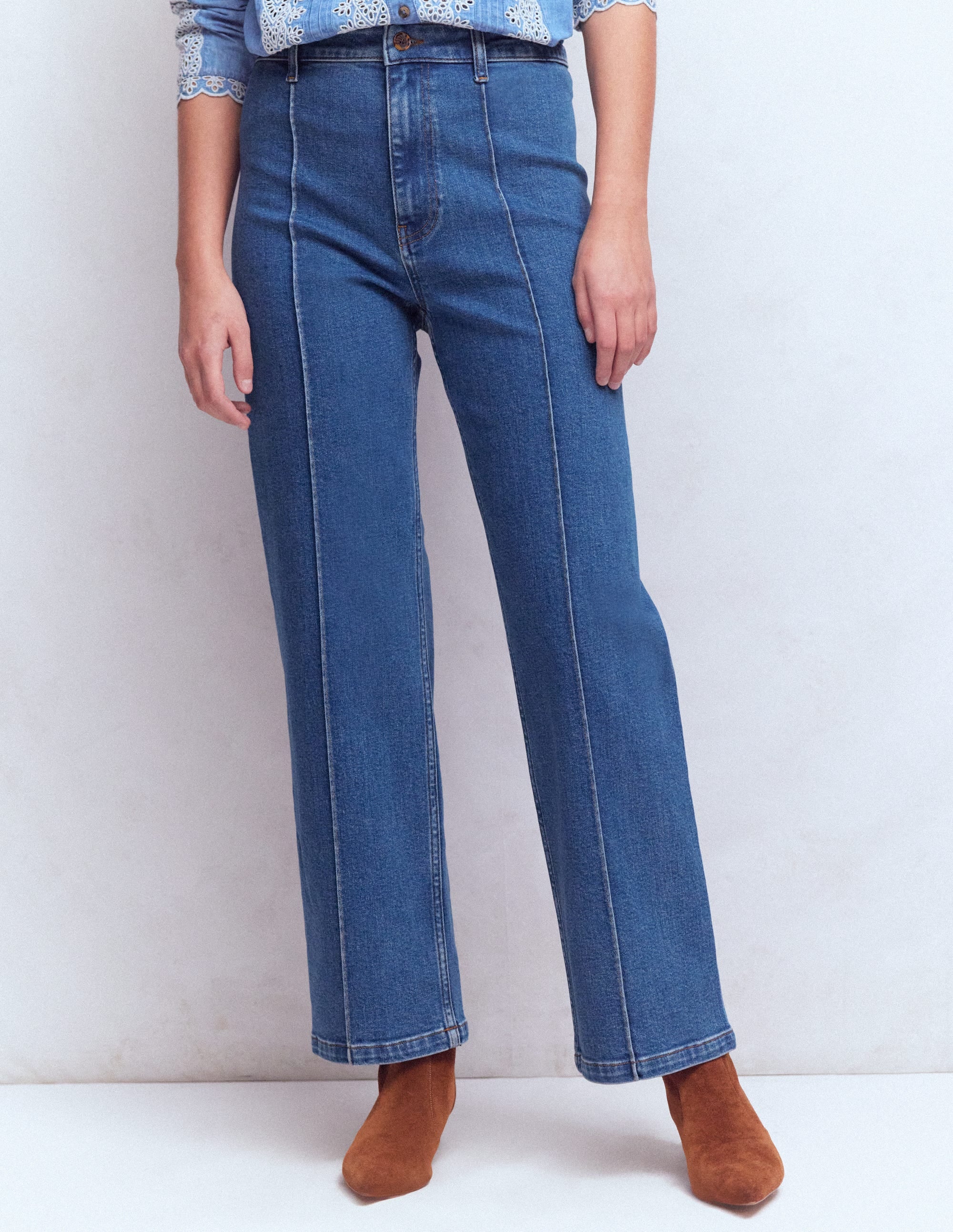 Jeans mit Biesen und geradem, weitem Bein-Medium Vintage - Image 4
