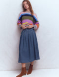 Jupe Valentina en jean-Vintage moyen