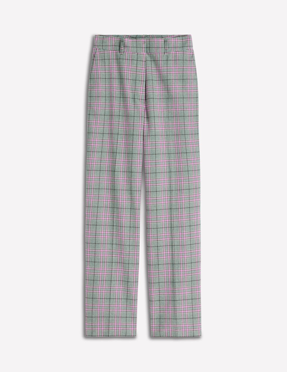 Canonbury Taillierte Hose-Grün, Rosa und Braun Kariert - Image 7