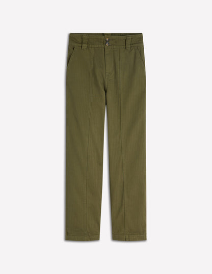 Pantalon chino droit-Chevrons vert des bois-5