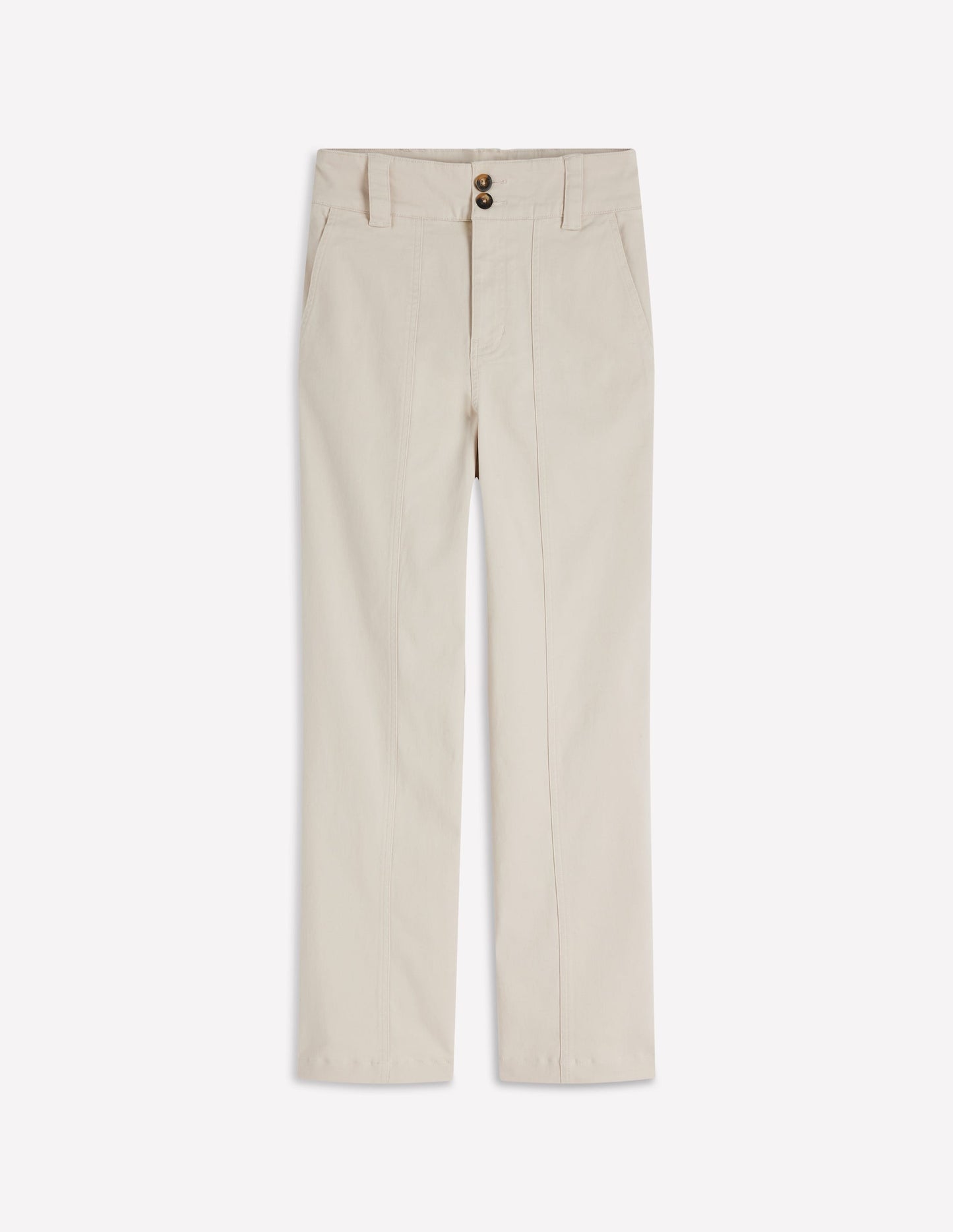 Pantalon chino droit-Lait d'amande