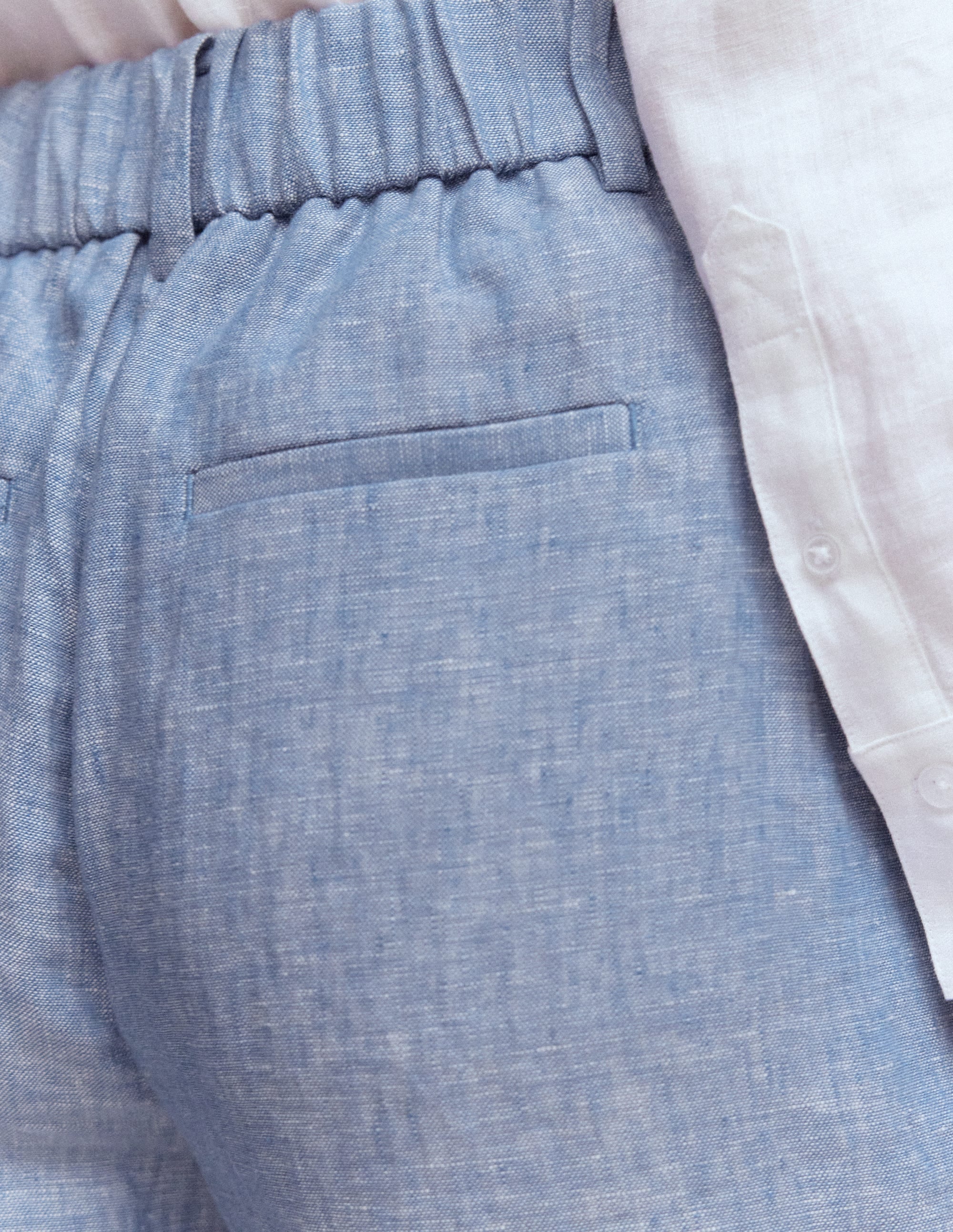 Kensington Leinenshorts-Blauer Faux Uni - Image 5