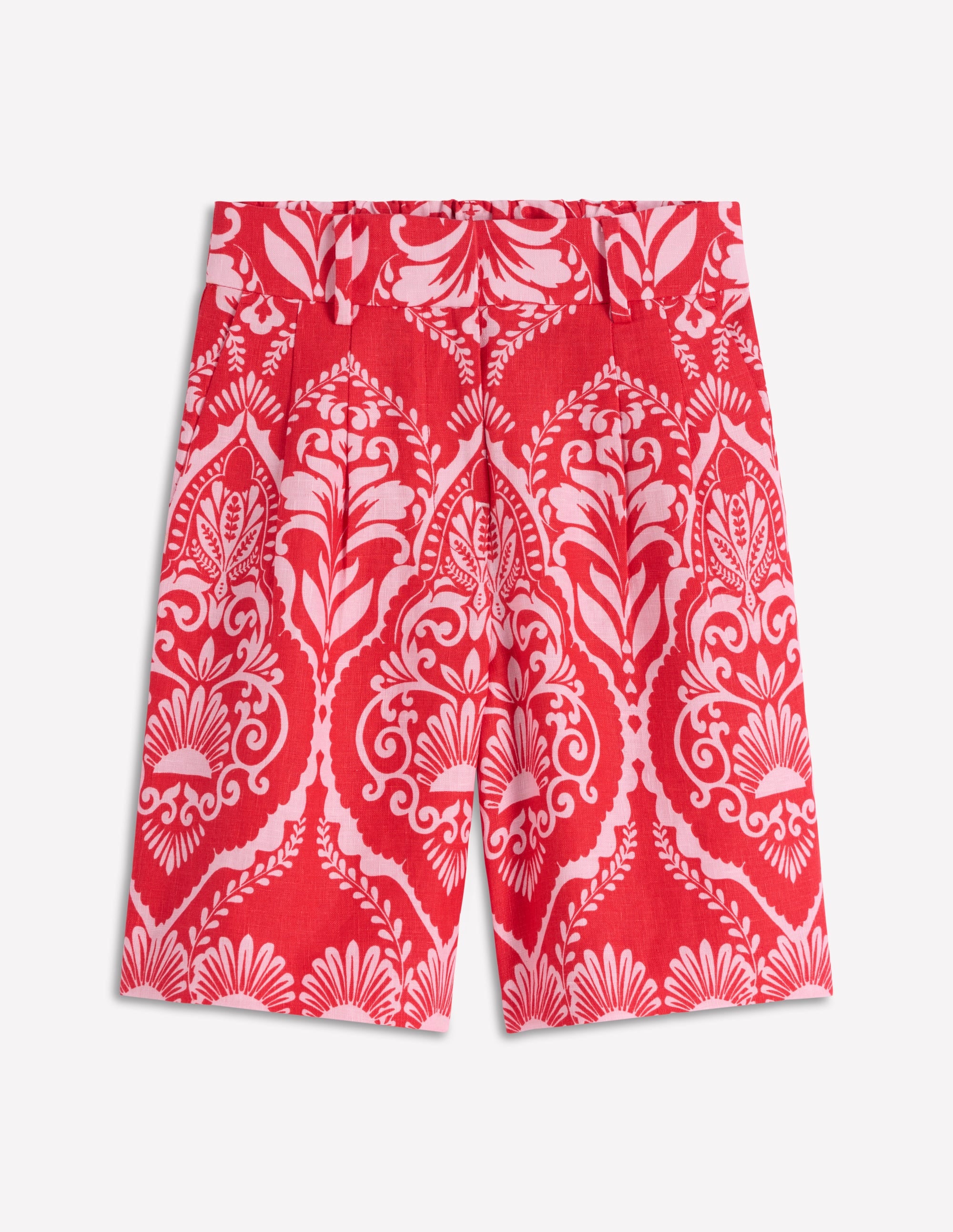 Kensington Leinenshorts-Mohnblumenrot, Ziergarten - Image 7
