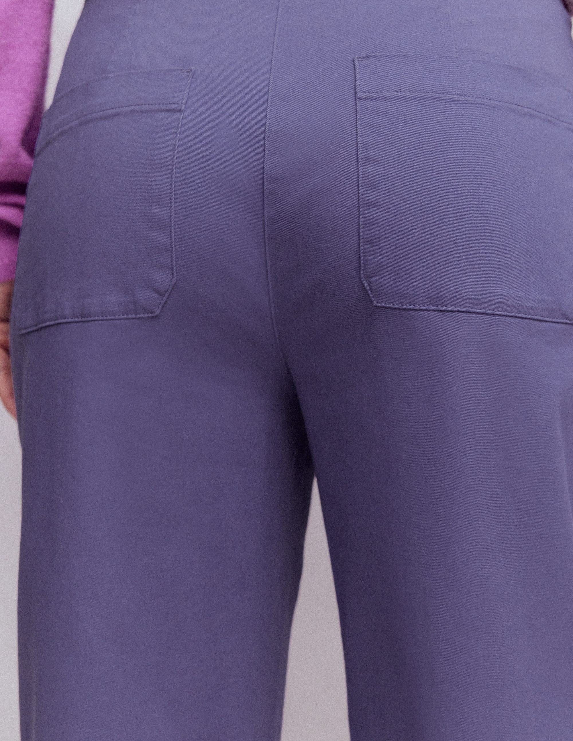 Barrel Leg Chino Trousers-Purple Thistle - Image 5