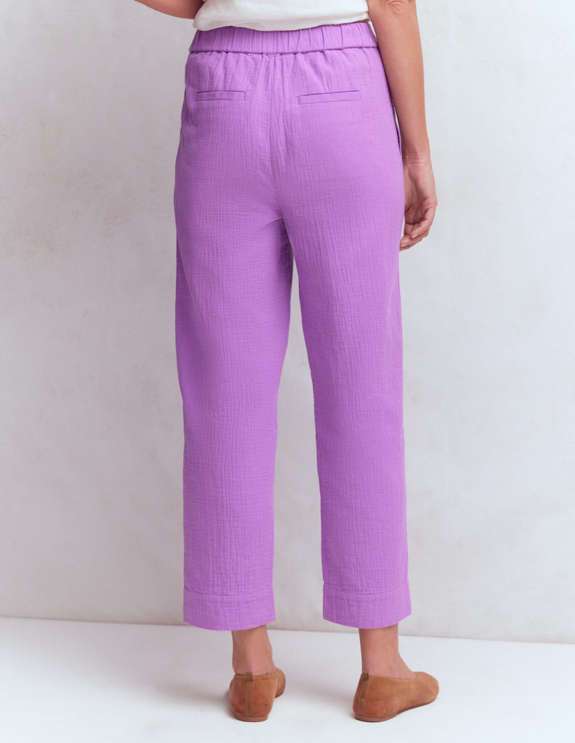 Verkürzte Doppeltuch-Hose-Amethyst-Lila - Image 3