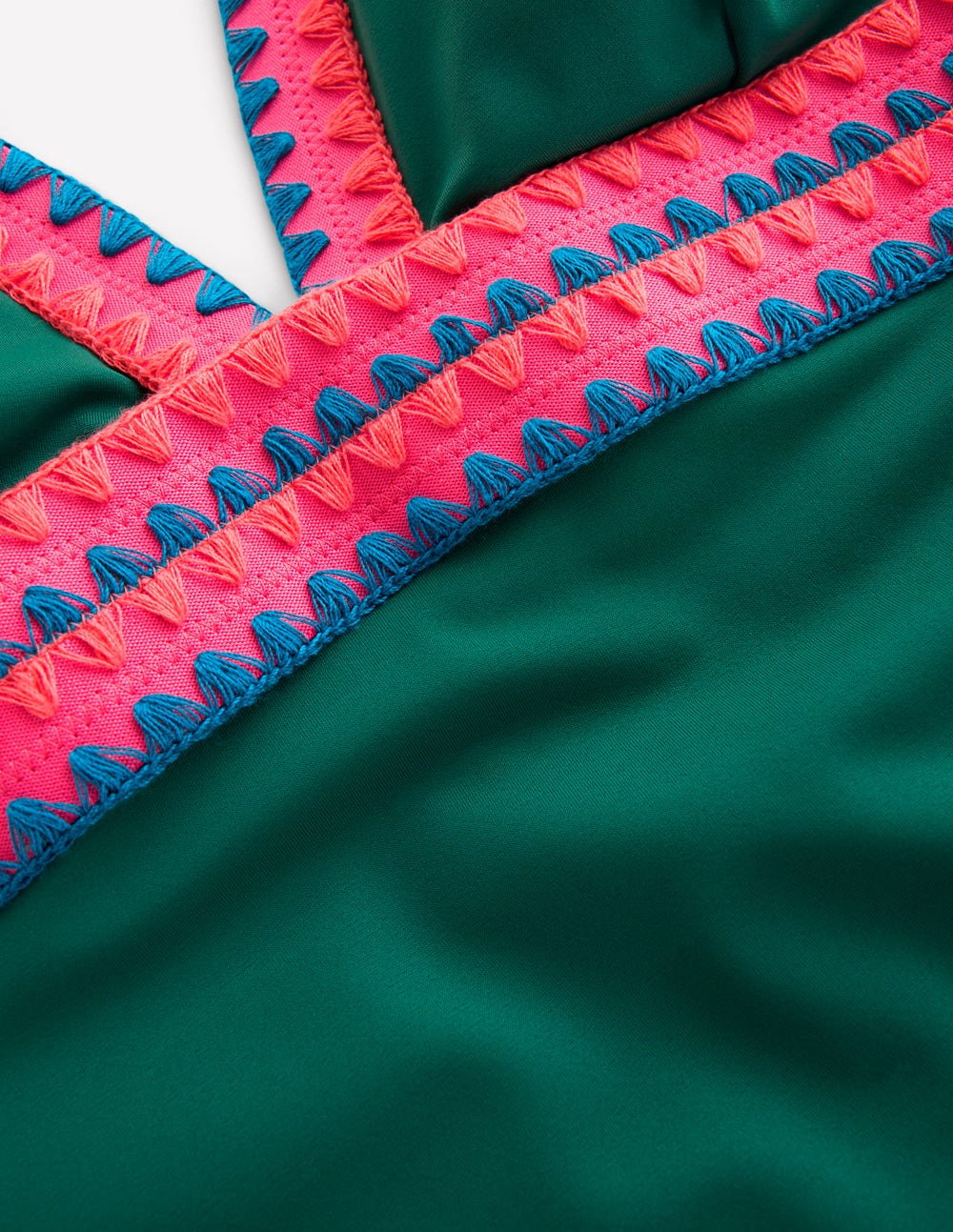 Maillot de bain col V Porto-Vert mangrove, broderie-10