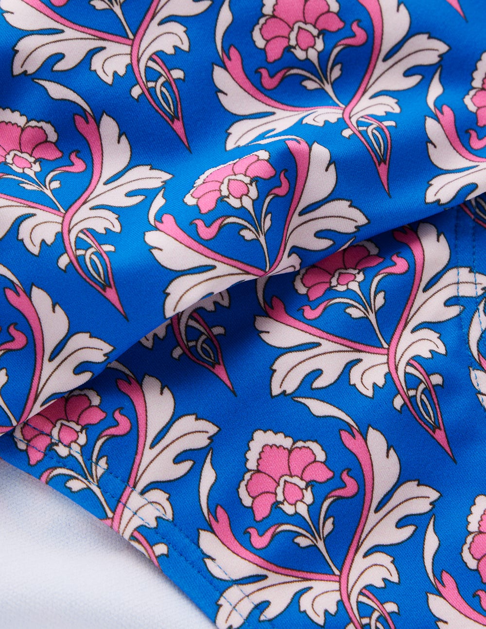 Klassische Bikinihose mit umgeschlagenem Bund-Blau, Zierstempel - Image 7