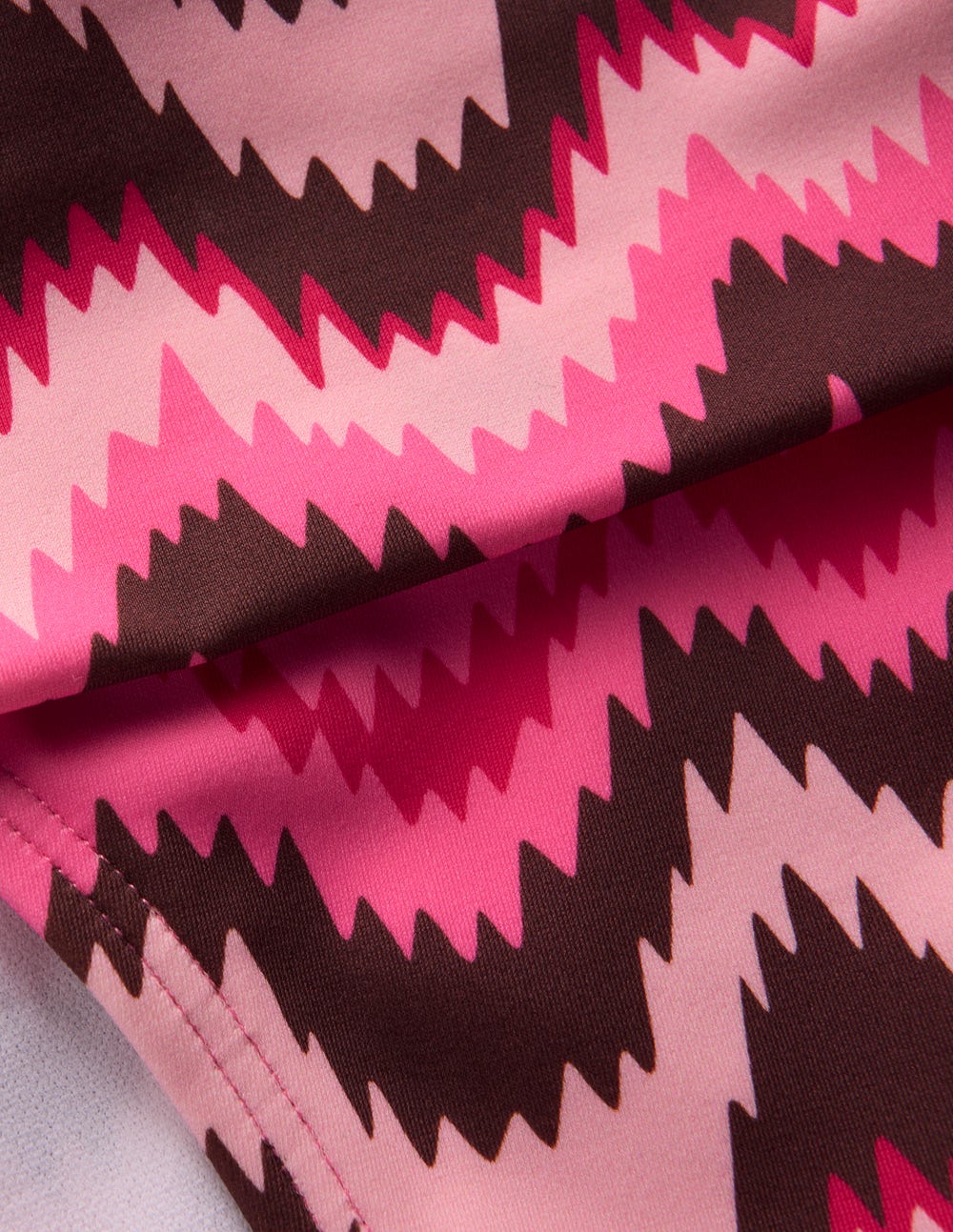 Klassische Bikinihose mit umgeschlagenem Bund-Rosa, Zickzack-Welle-7