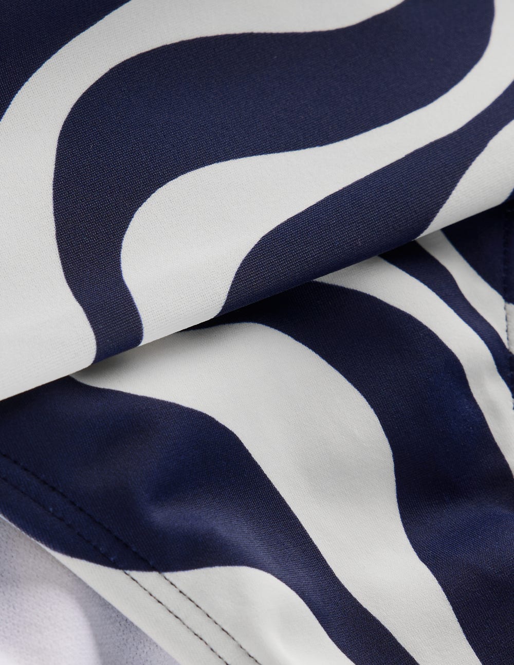 Classic Fold Bikini Bottoms-Navy, Rhythmic Wave