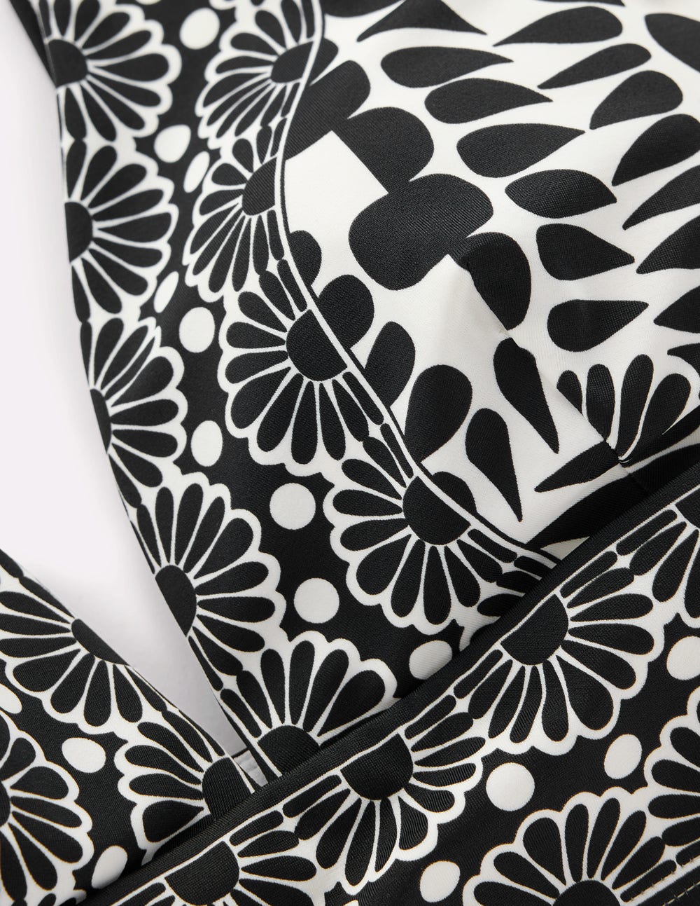 Porto Bikinioberteil-Schwarz, Geo-Stempel