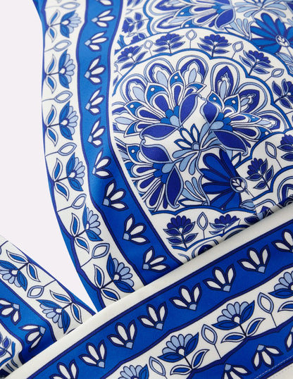 Porto Bikinioberteil-Blau, Aufwendige Terrasse-7