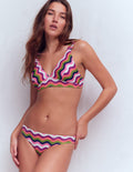 Bas de bikini intemporel-Multi, rayé ondulé