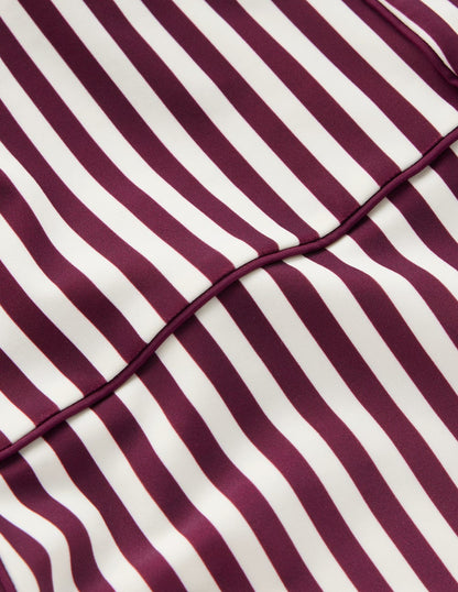 Rhodes Badeanzug in Körbchengröße-Schokobeere, Naturweiß Streifen-7