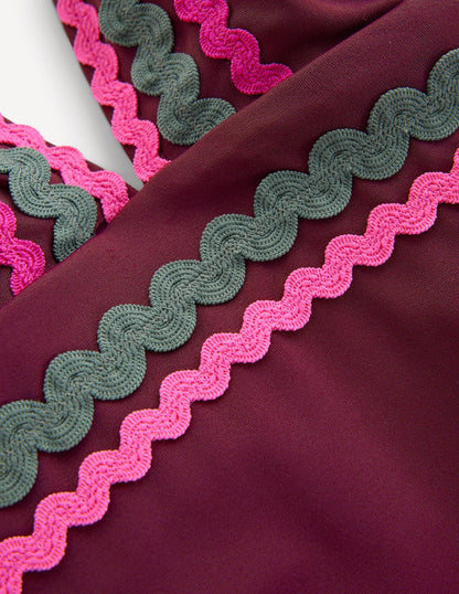 Porto Tankinioberteil-Schokobeere, Zackenlitze-6