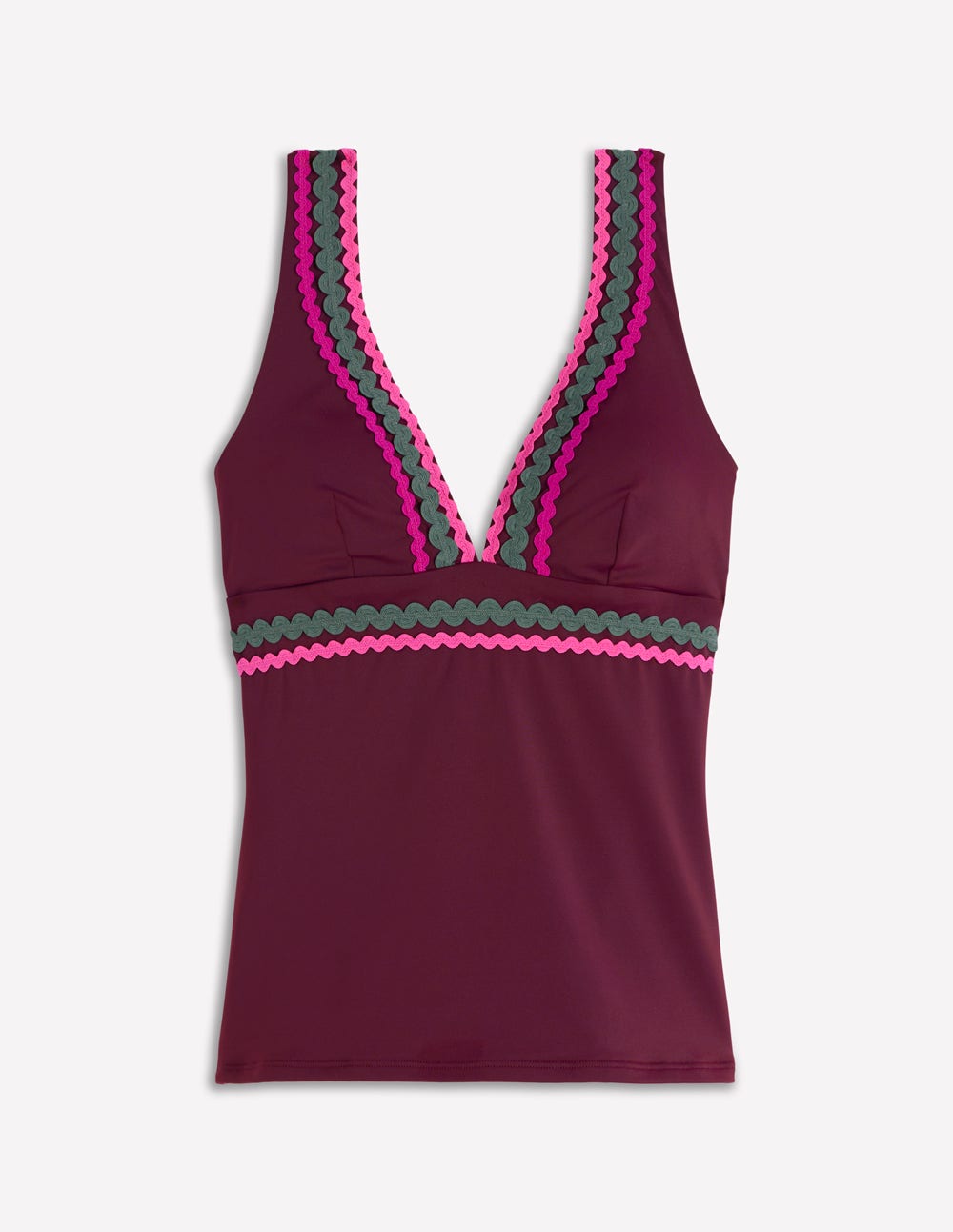 Porto Tankinioberteil-Schokobeere, Zackenlitze