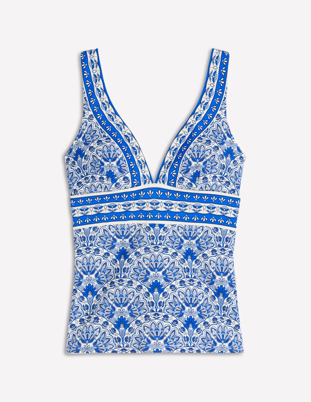 Top de tankini Porto-Bleu, motif Elaborate Terrace - Image 5