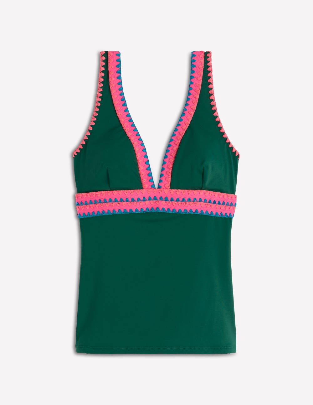 Porto Tankinioberteil-Mangrovengrün, Stickerei-7