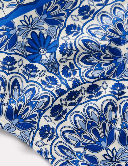 Porto Bikinihose-Blau, Aufwendige Terrasse-6