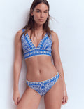 Porto Bikinihose-Blau, Aufwendige Terrasse