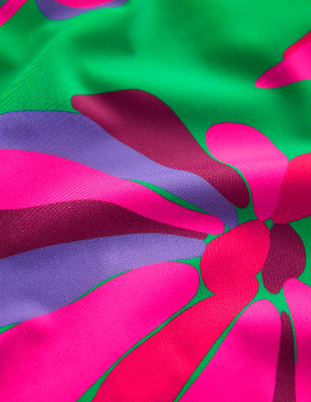 Paros Bandeau-Badeanzug-Grünes Tamburin, Gänseblümchen-Kaskade