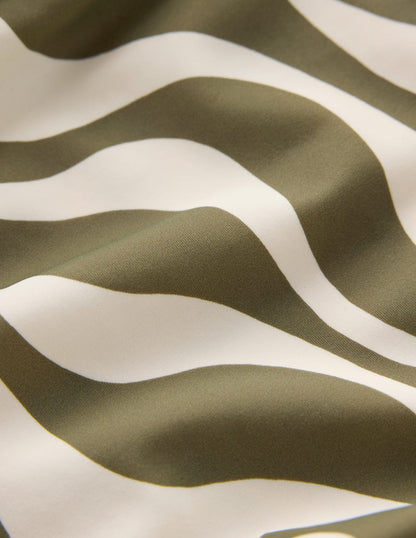 Andros Twist Front Swimsuit-Woodland Green, Rhythmic Wave-6