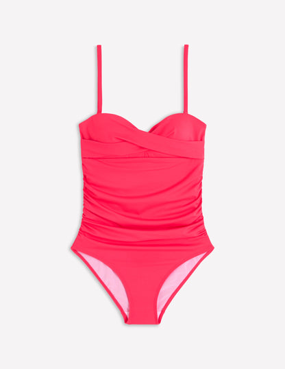 Maillot de bain Andros torsadé sur le devant-Plage de corail-5