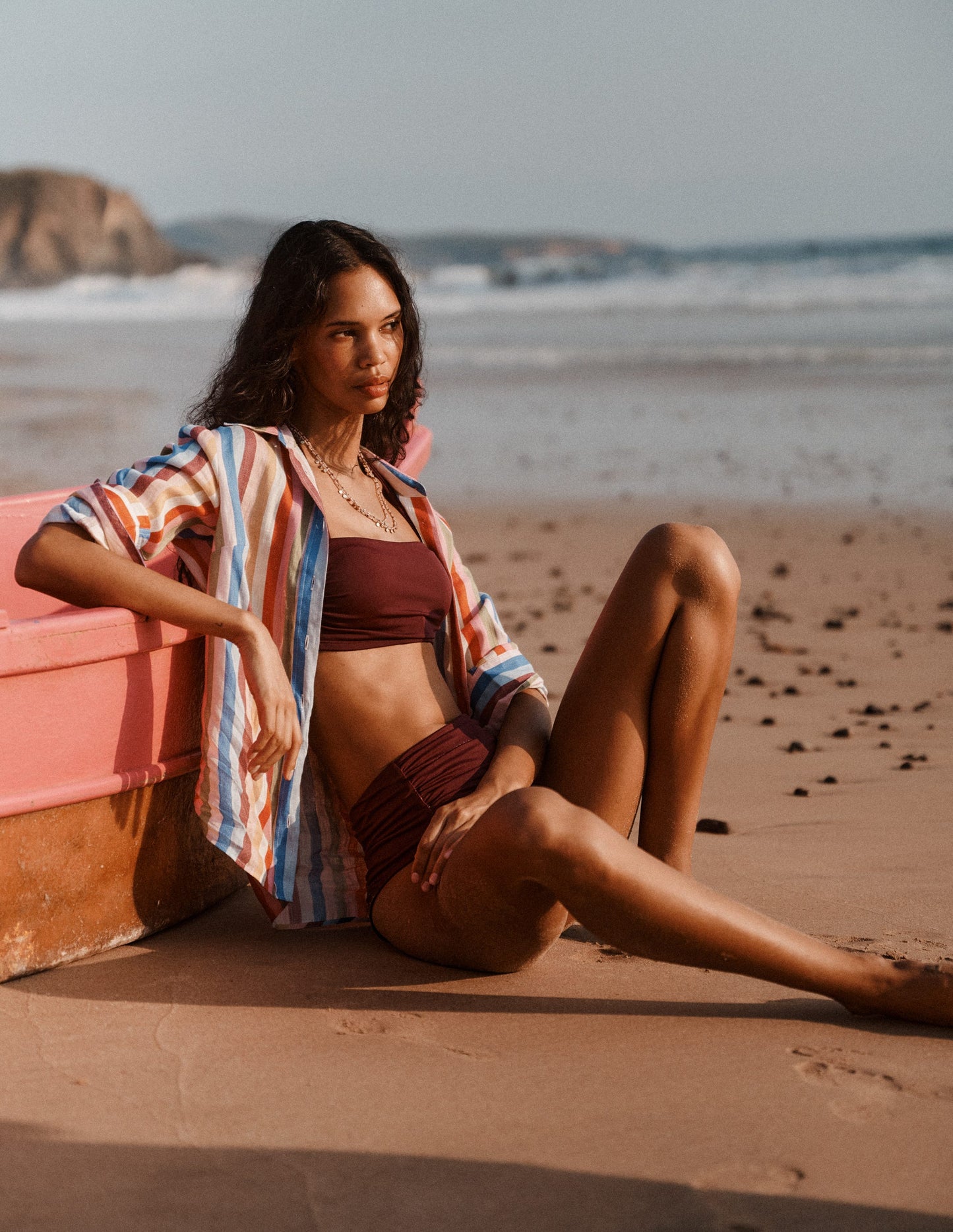 Haut de bikini froncé Kythira-Aronia