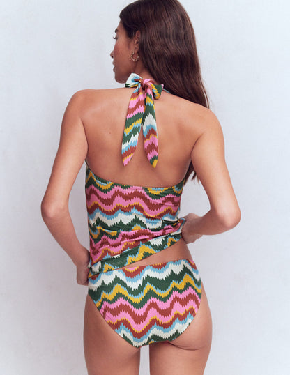 Kythira Geraffter Tankini-Bunt Zickzack-Welle-3