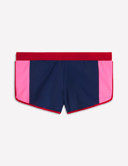 Badeshorts-Marineblau, Blockfarben-5