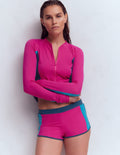 Badeshorts-Rosa, Blockfarben