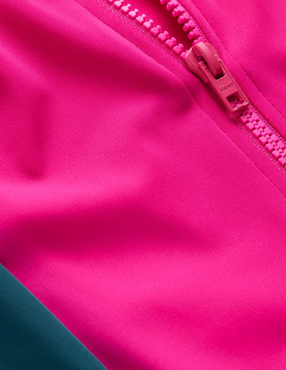 Raglan-Badeshirt mit Sonnenschutz-Rosa Blockfarben-6