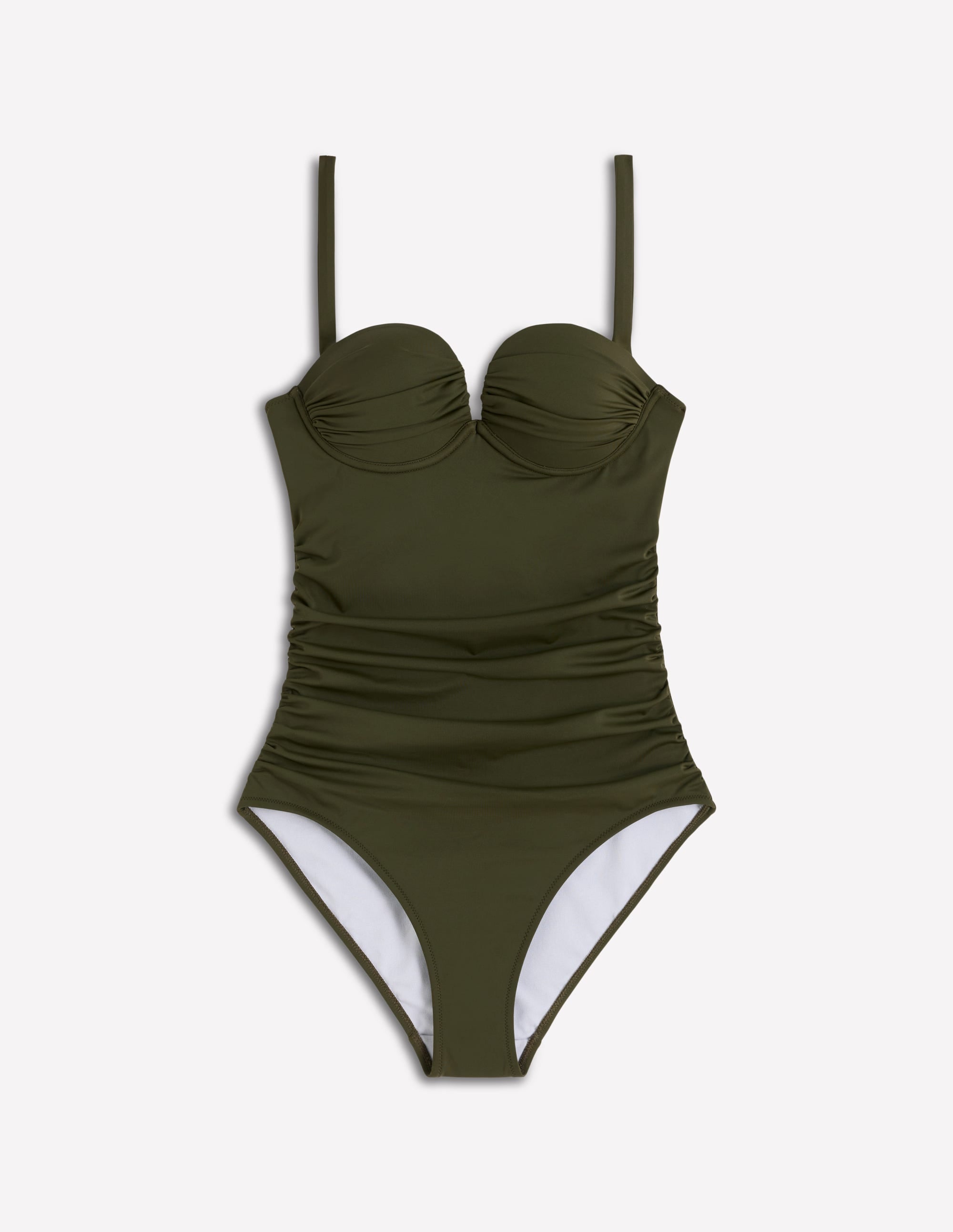 Badeanzug mit plissierten Körbchen-Olive - Image 6
