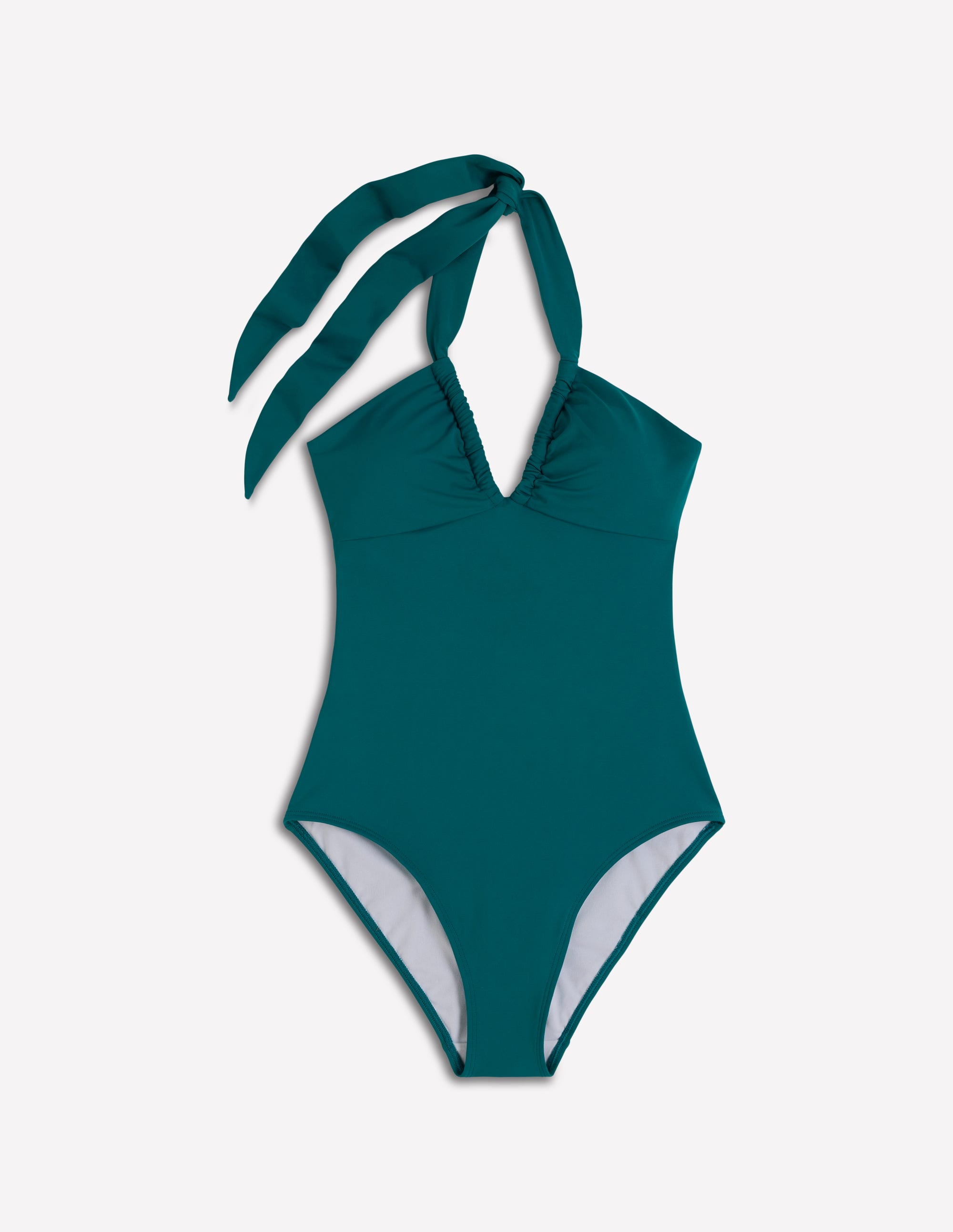 Minori Neckholder-Badeanzug zum Binden-Pazifikgrün - Image 7