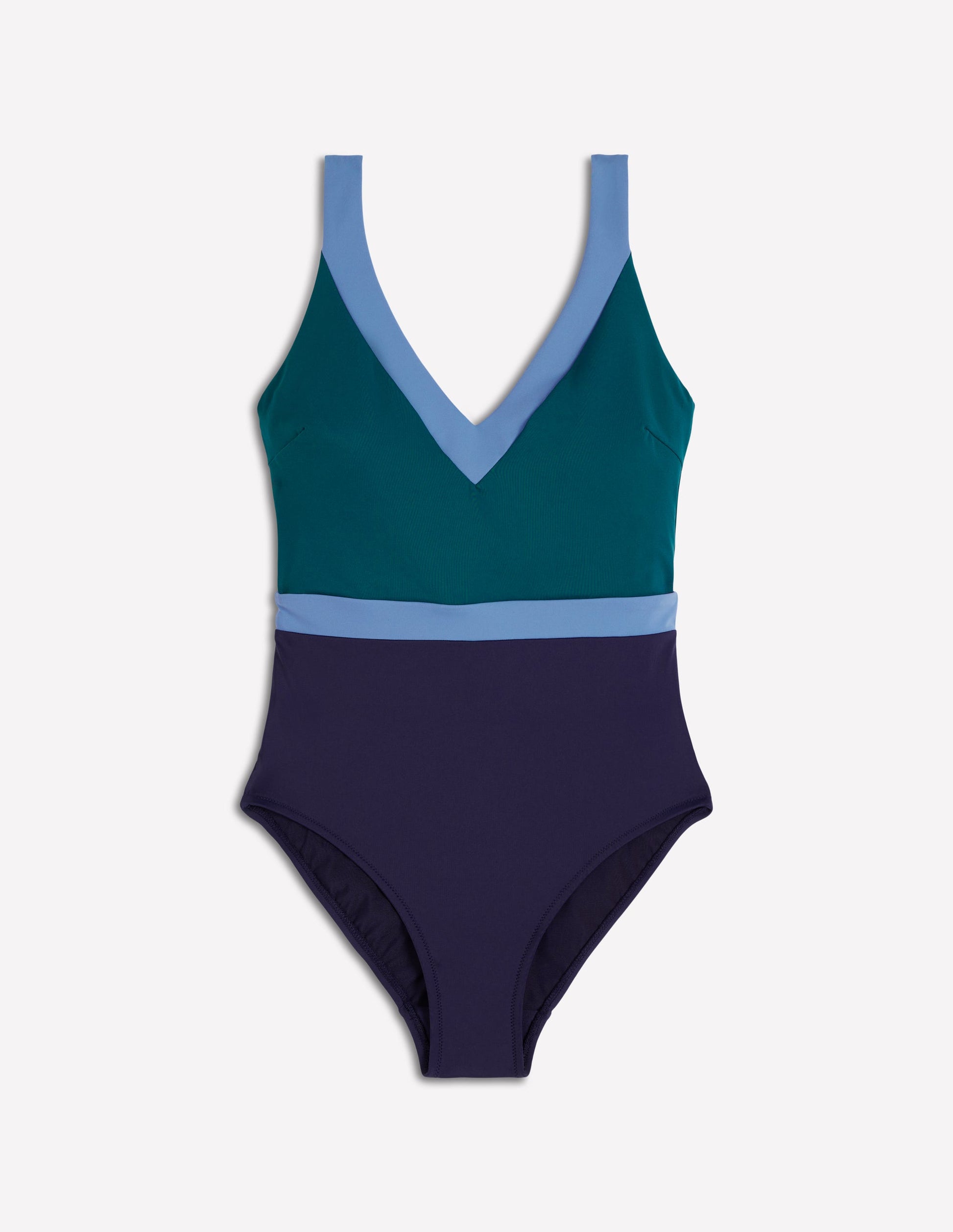 Campania Cross-back Swimsuit-Pacific Green Colourblock-5