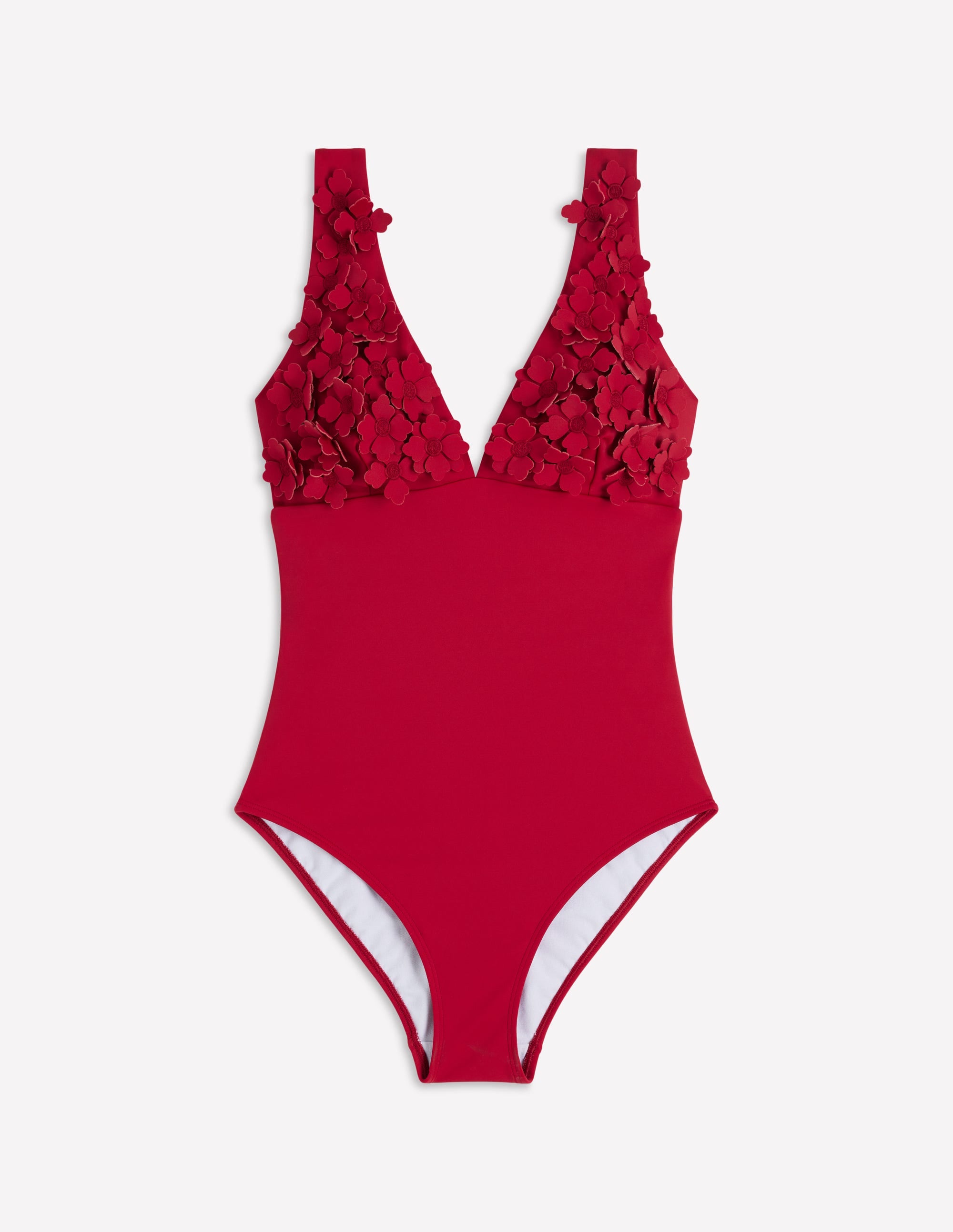 Maillot de bain à appliqués fleurs-Rouge Mérida, appliqué - Image 5