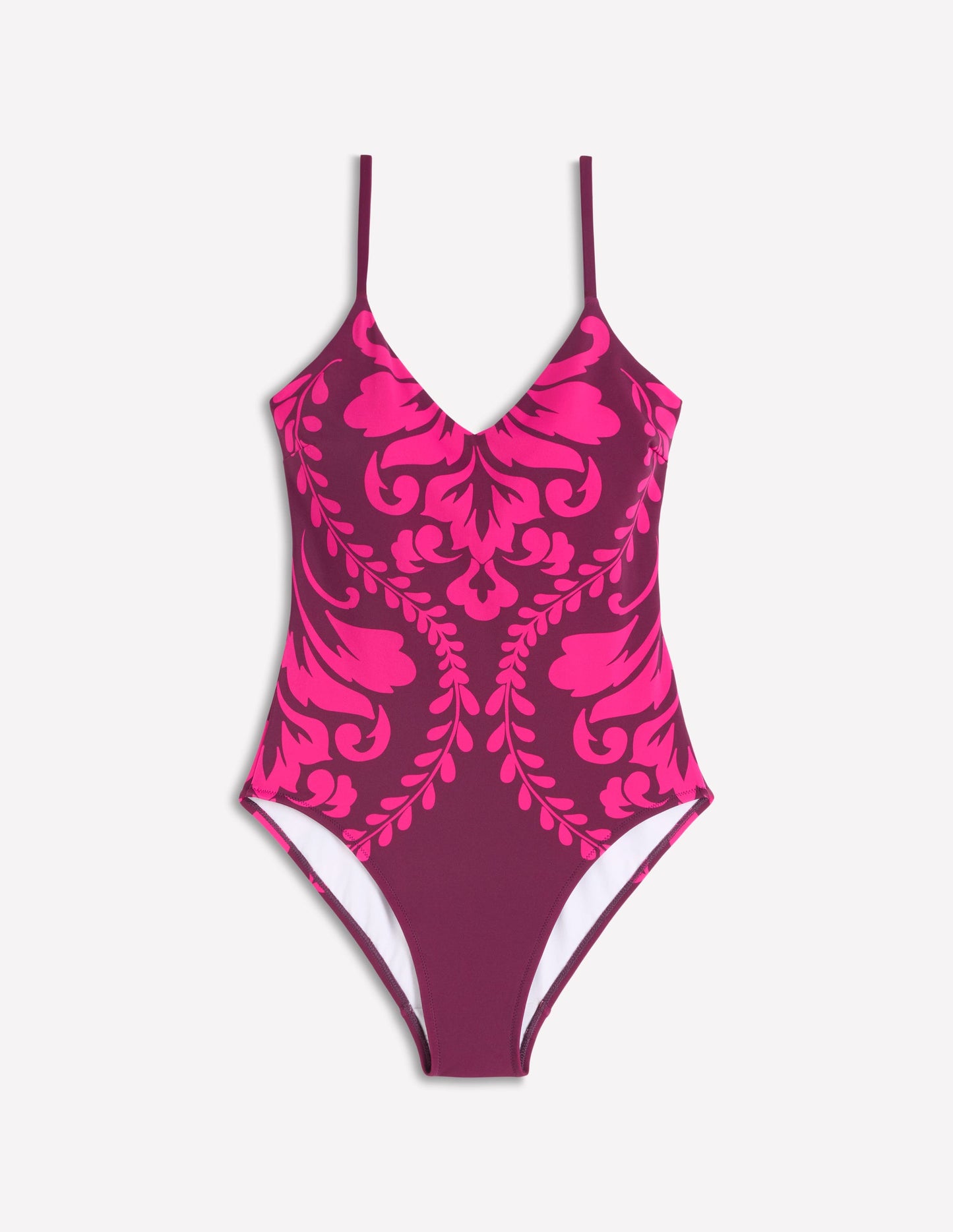 Maillot de bain imprimé à bretelles-Aronia, motif Decorative Lattice